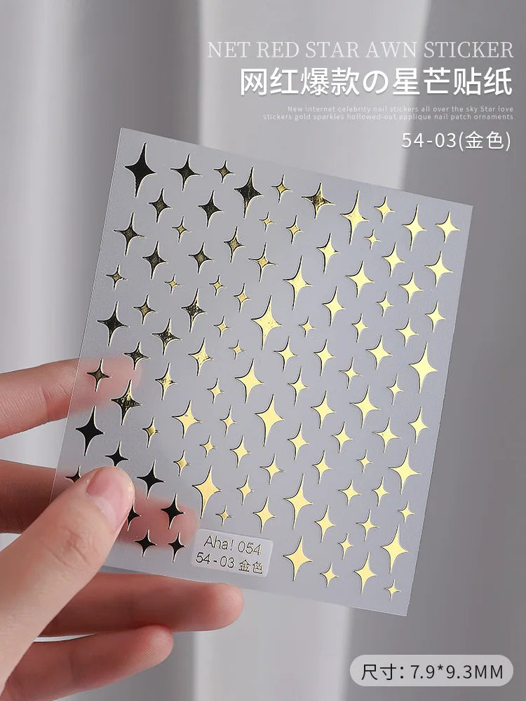 3D Star Nail Art Stickers