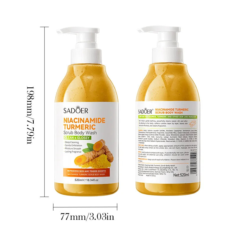 "Golden Glow" Turmeric & Niacinamide Body Scrub Wash