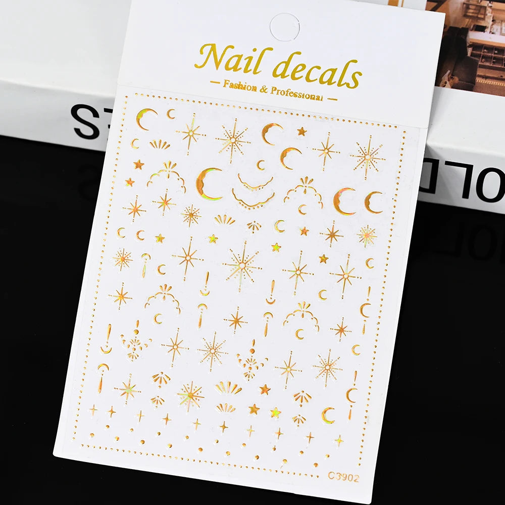 3D Star Nail Art Stickers