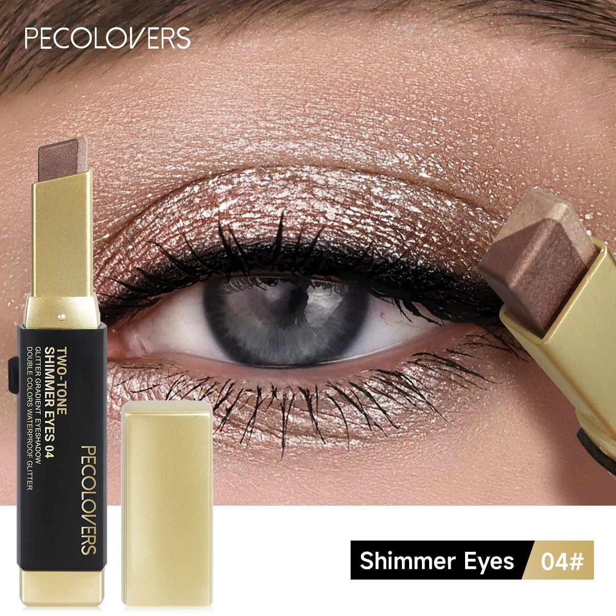 Double Color Eye shadow Stick Glitter Highlight Shadow