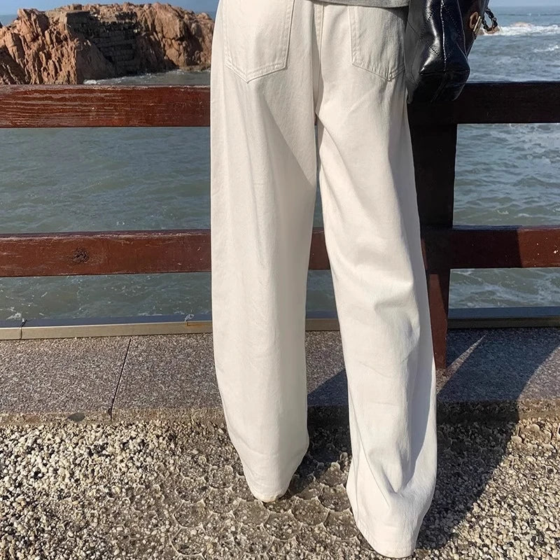 Women vintage Drape Straight Mopping Pants