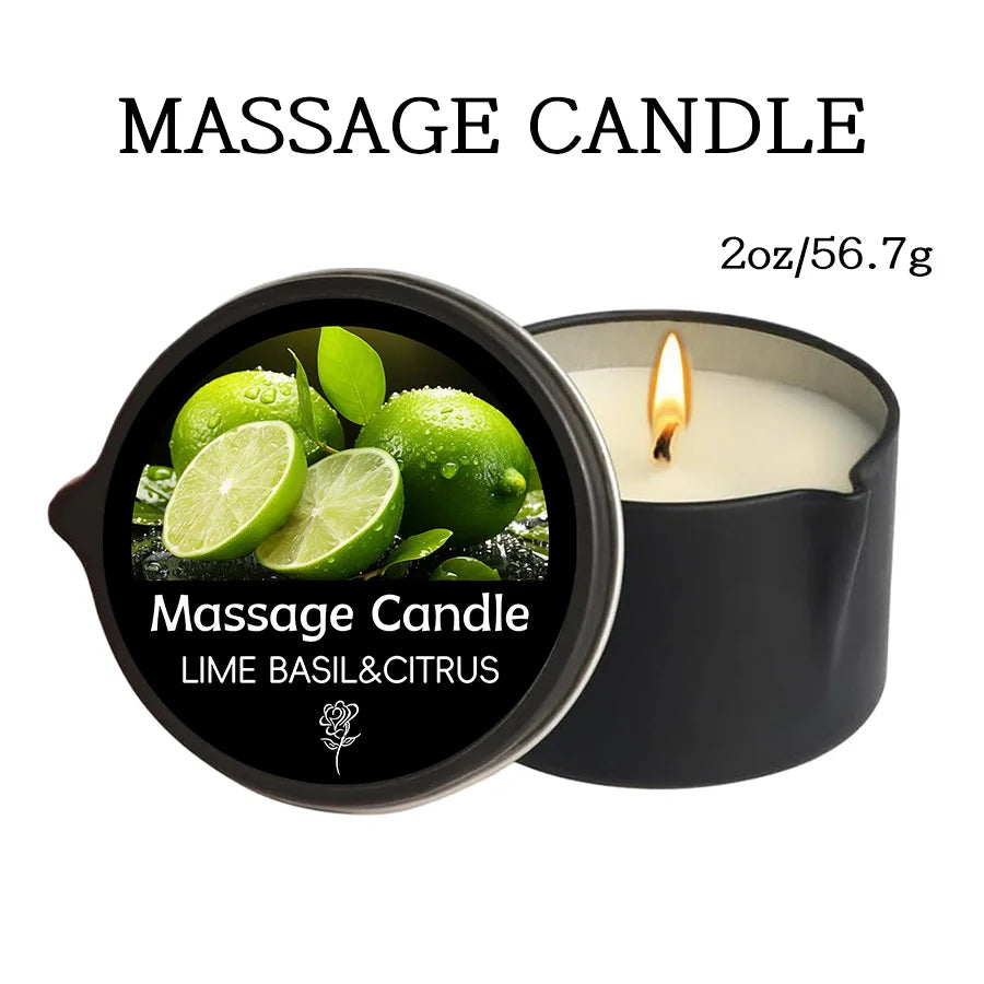 1PC Massage Oil Candles,luxury aromatherapy candles,for Stress Relief and SkinMoisturizing, SM Product Scented Candle Body Oil