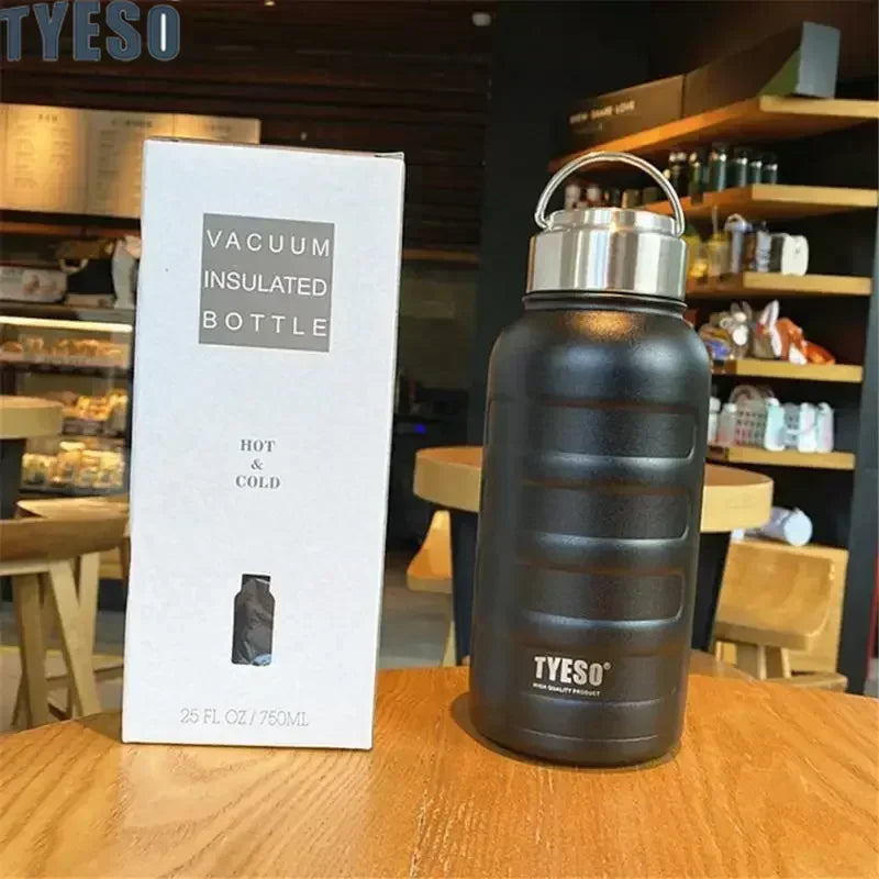 Tyeso Double Stainless Steel Thermos Mug Portable Sport Vacuum Flask Large Capacity Thermal Water Bottle Tumbler Drinks Cup
