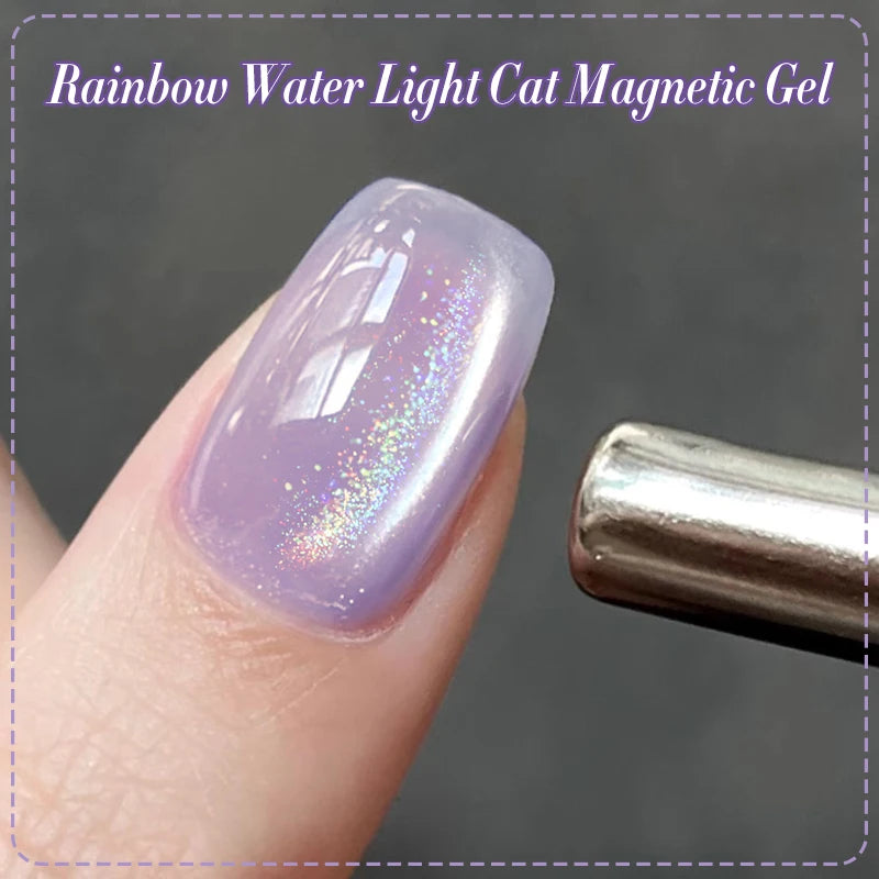 Rainbow Water Light Cat Magnetic Gel Nail Polish