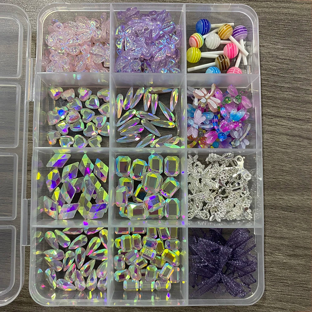 3D Multi-Shapes Flower Butterfly Nail Art