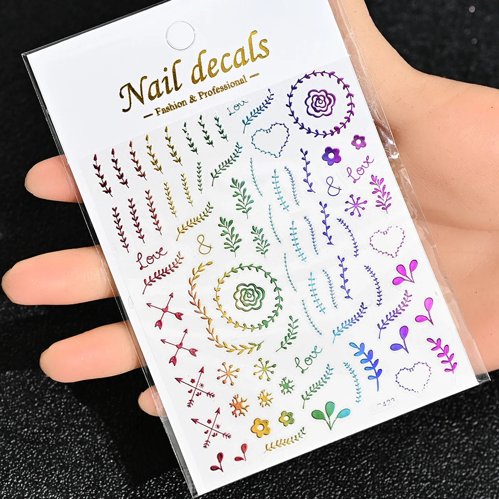 3 D Bronzing Nail Art Sticker