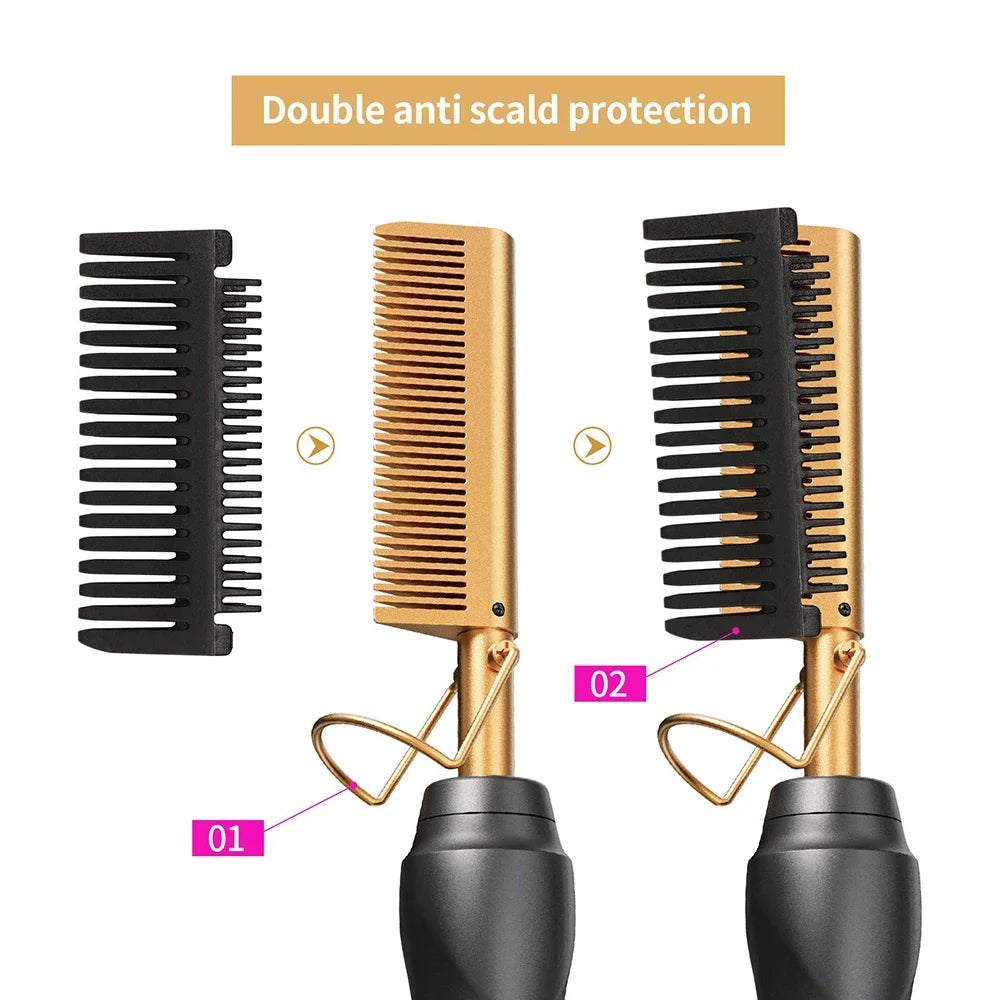 Hair Straightener Heat Pressing Combs