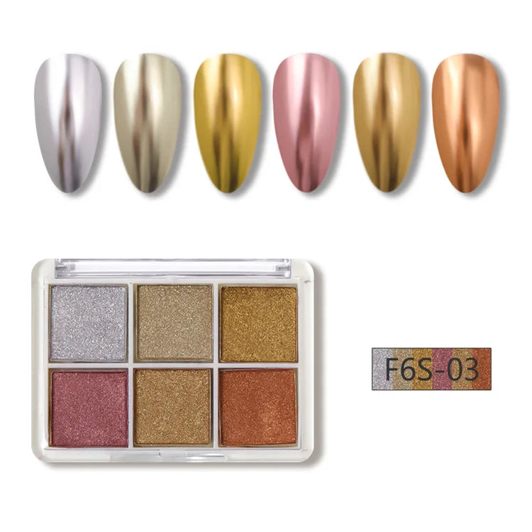 Elegant Mirror Chrome Effect Metallic Dust For Nail