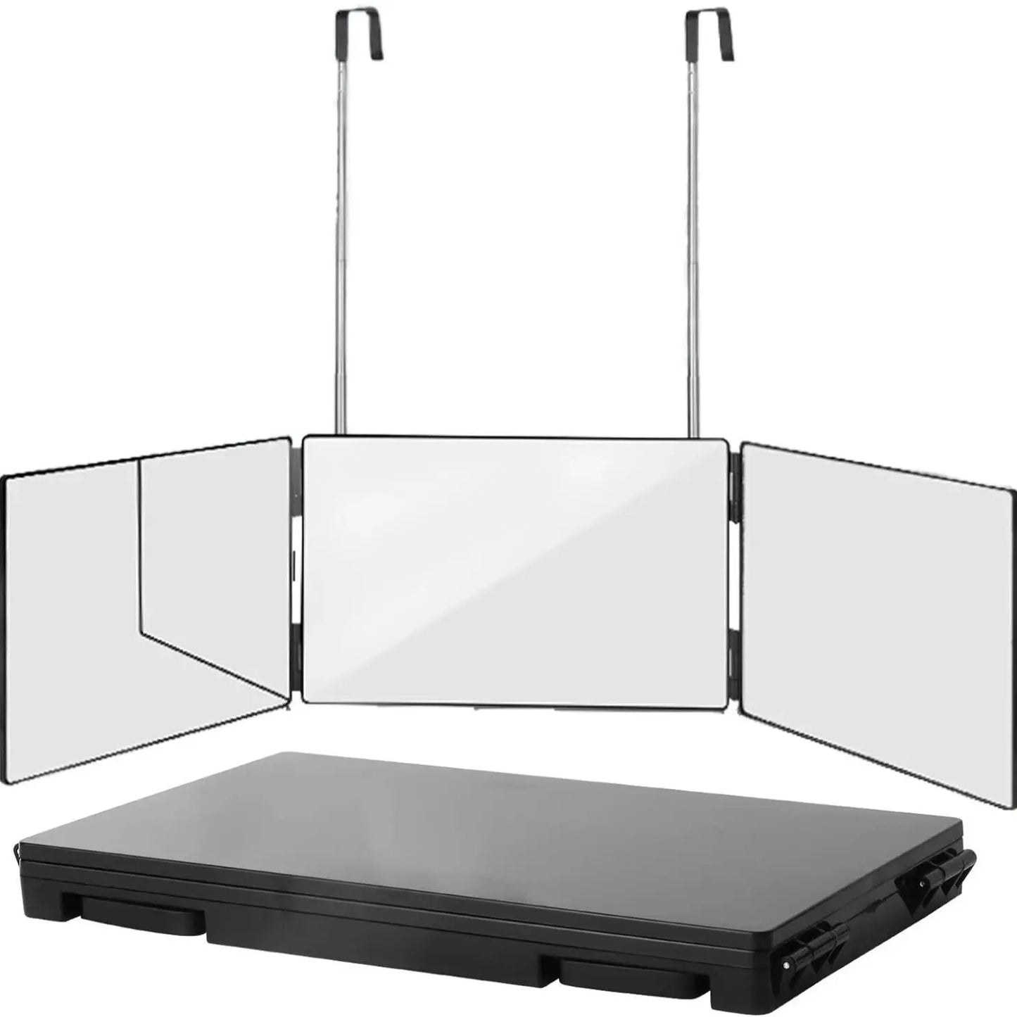 Black Portable 360 Trifold Mirror