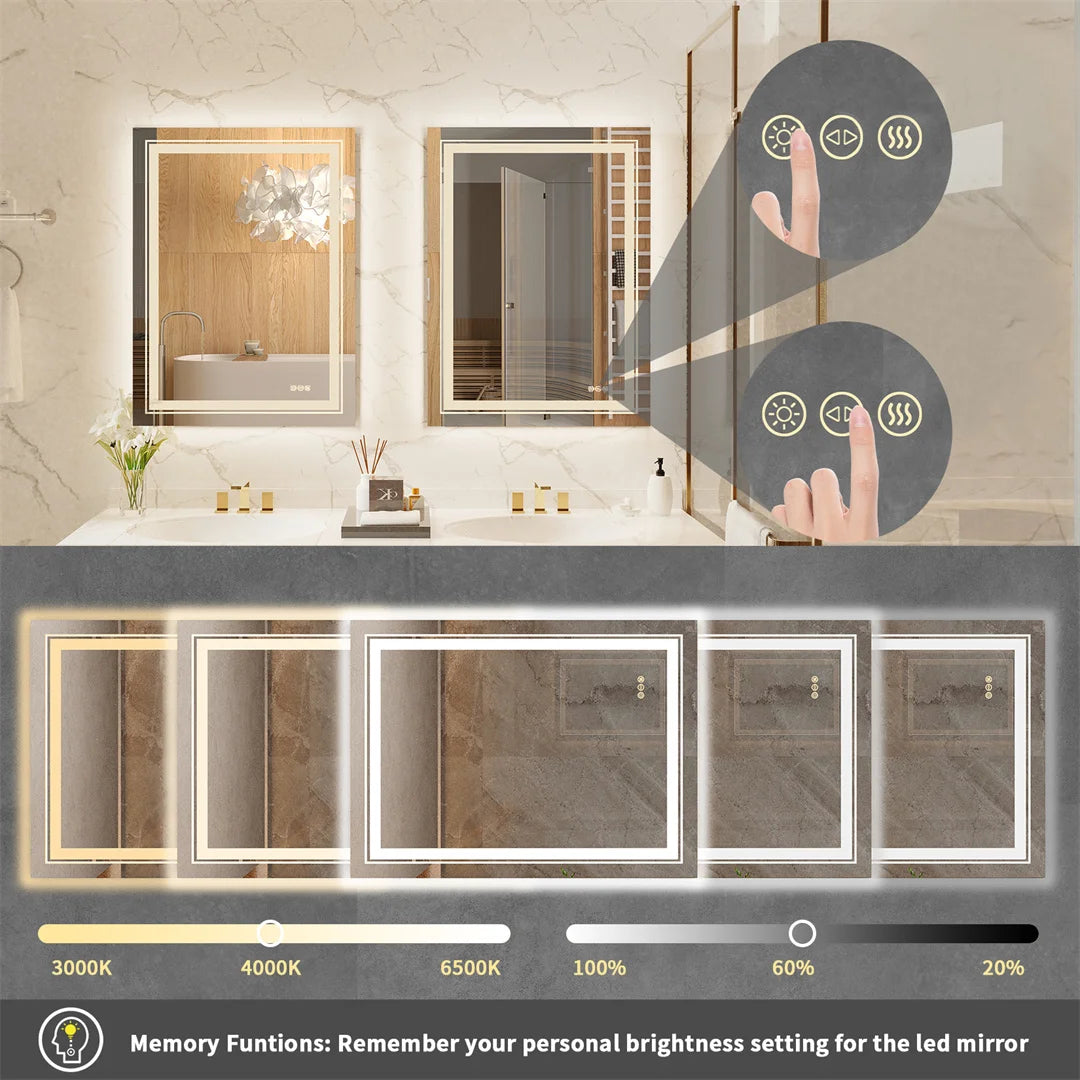 Crystal Clear LED Bathroom Mirror