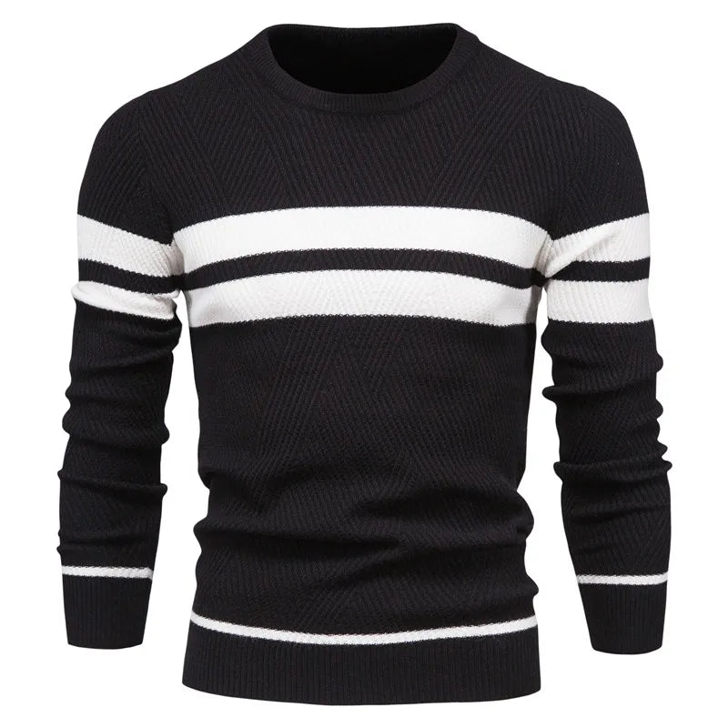 Men's Patchwork Warm Slim Sweater