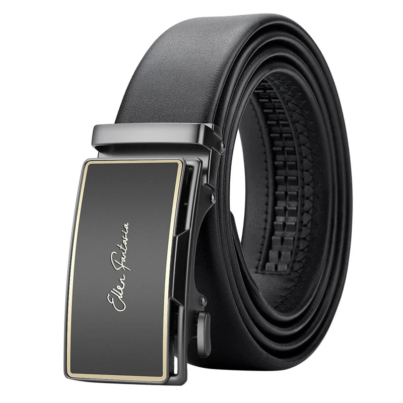 Men Genuine Leather Automatic Adjustable waistband belts