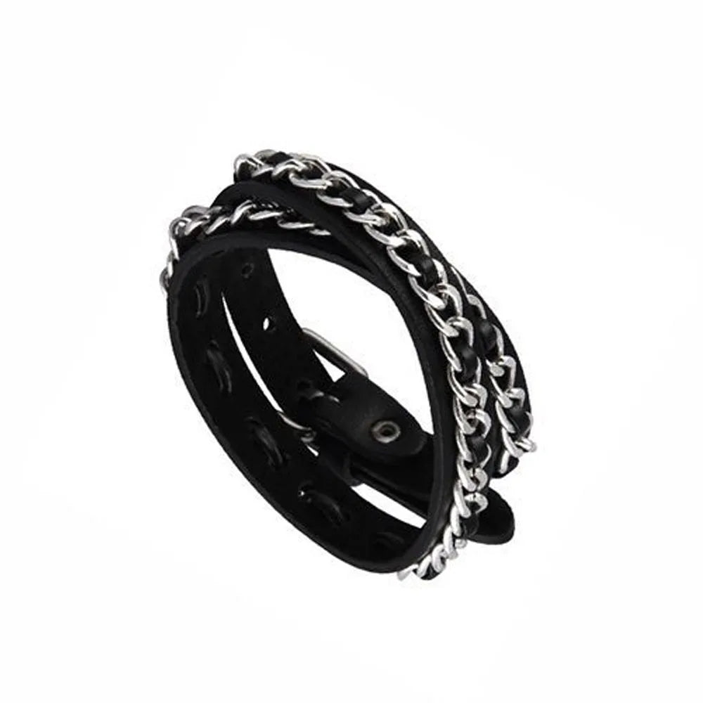 Hip Hop Rock Chain Multi Layered Bracelet