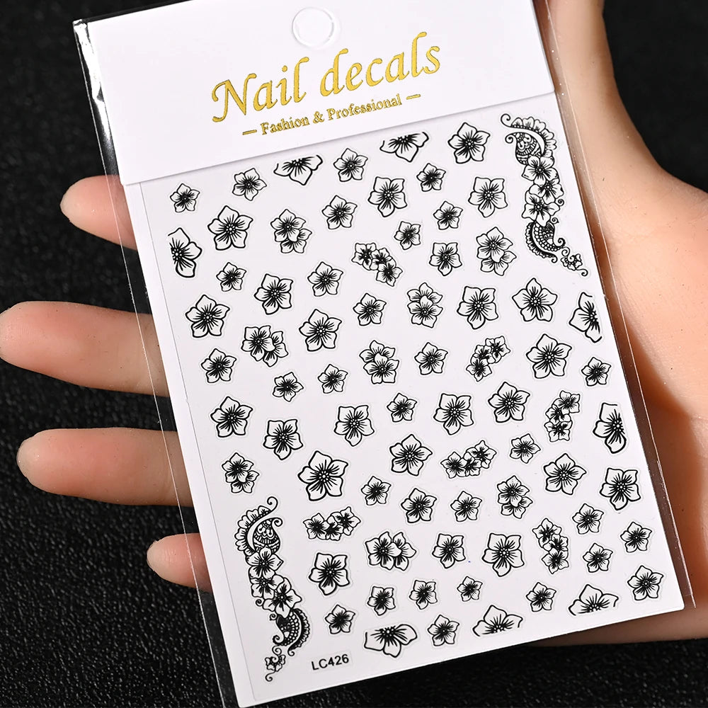 3 D Bronzing Nail Art Sticker
