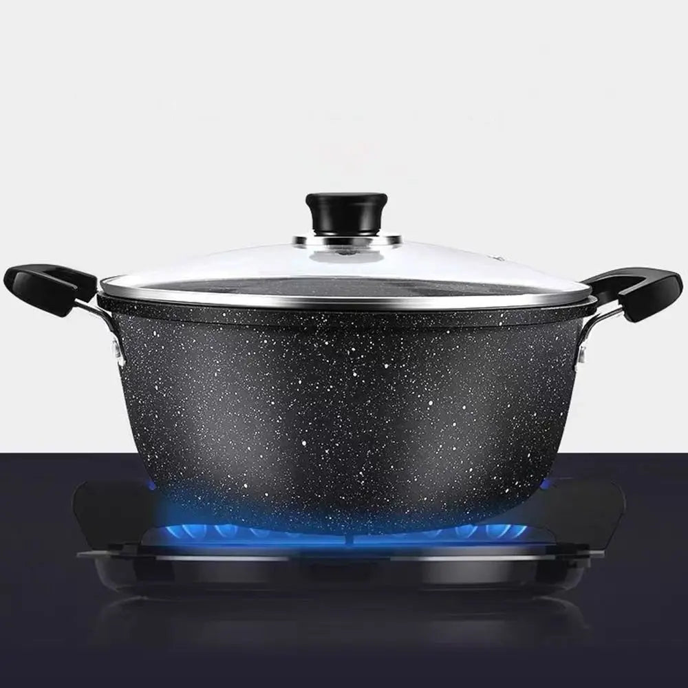 Maifan Stone Soup Pot Universal Two Ears Non-stick Kitchen Cooking with Lid Household Saucepan Stock Gas Induction Cooker
