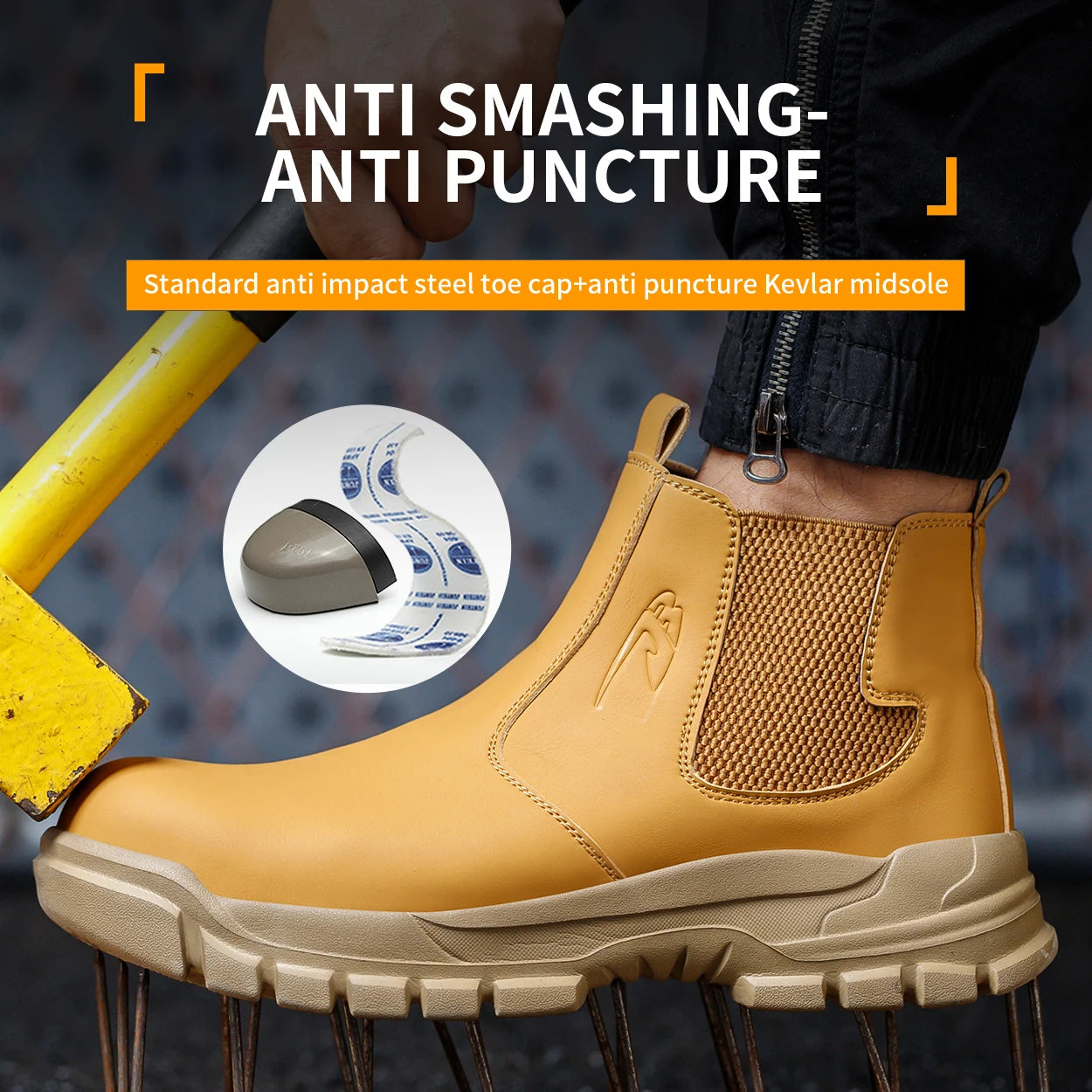 Waterproof Men's Anti Impact And Anti-Puncture Boots