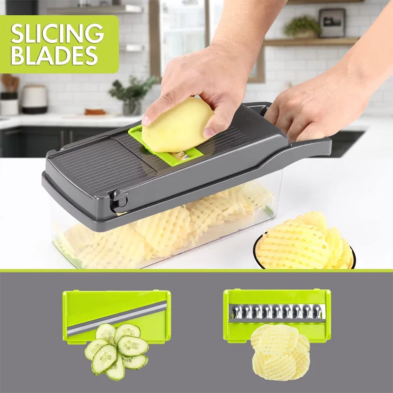 Kitchen Tools Multifunctional Vegetable Cutter Set Manual Slicer Shredder Wiper Grater Kitchen Gadgets and Accessories Cooking