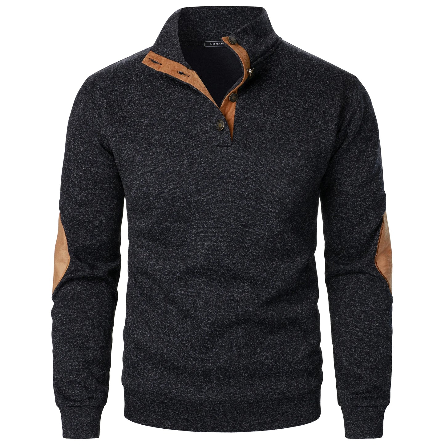 Men's stand collar casual knitted sweater top