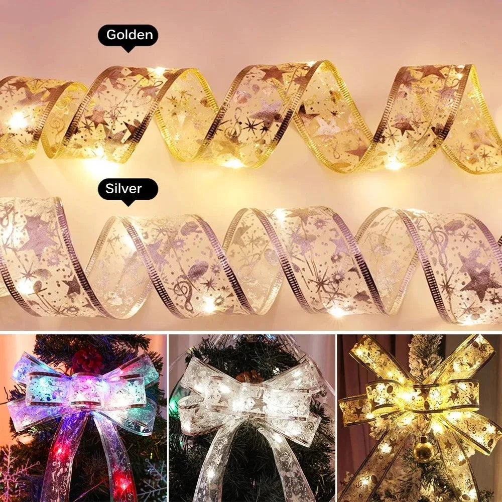 Christmas Ribbon Fairy Light Christmas Decor