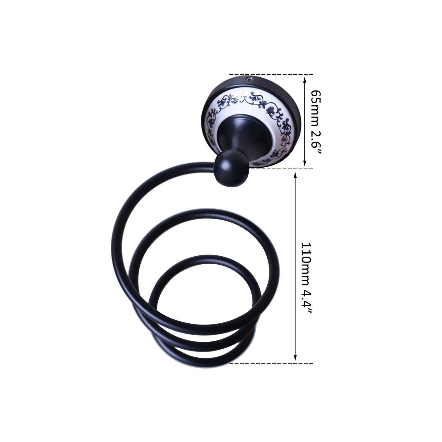 JIENI Wall Mounted Matte Black Washroom Bathroom Accessories Towel Ring Rack Paper Holder Toilet Brush Holder Frosted Glass Cup