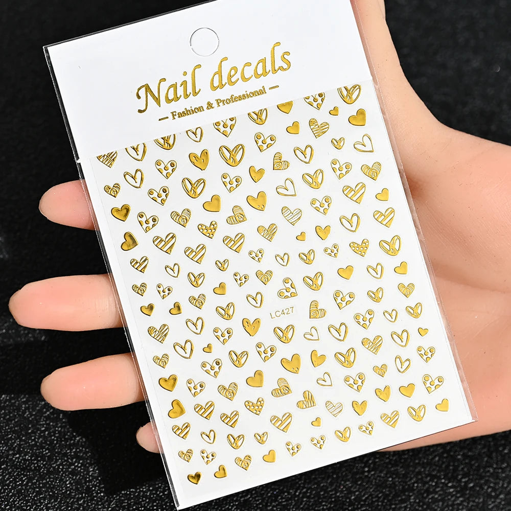 3 D Bronzing Nail Art Sticker