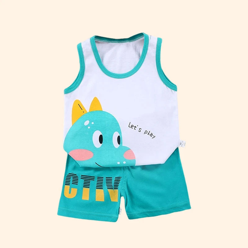 Children Sets Vest T-Shirt+Shorts