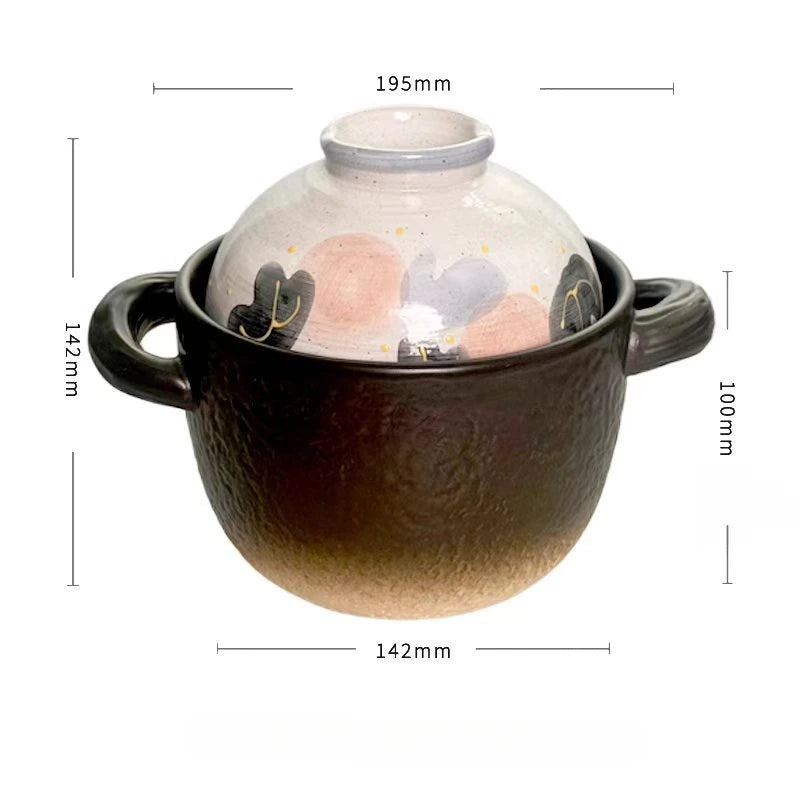 Casserole One Person Earthenware Japanese Style High Temperature Resistant Stew Pot Gas Rice Noodle Congee Tile Pot