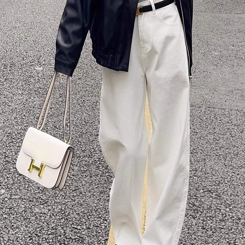 Women vintage Drape Straight Mopping Pants