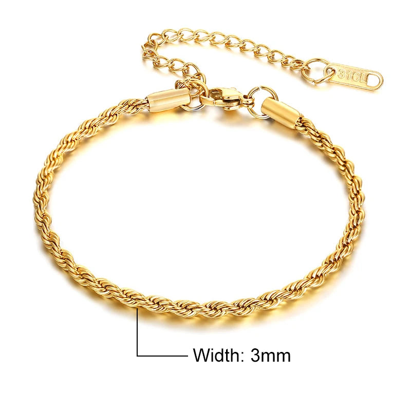 Unisex Rope Chain Bracelets