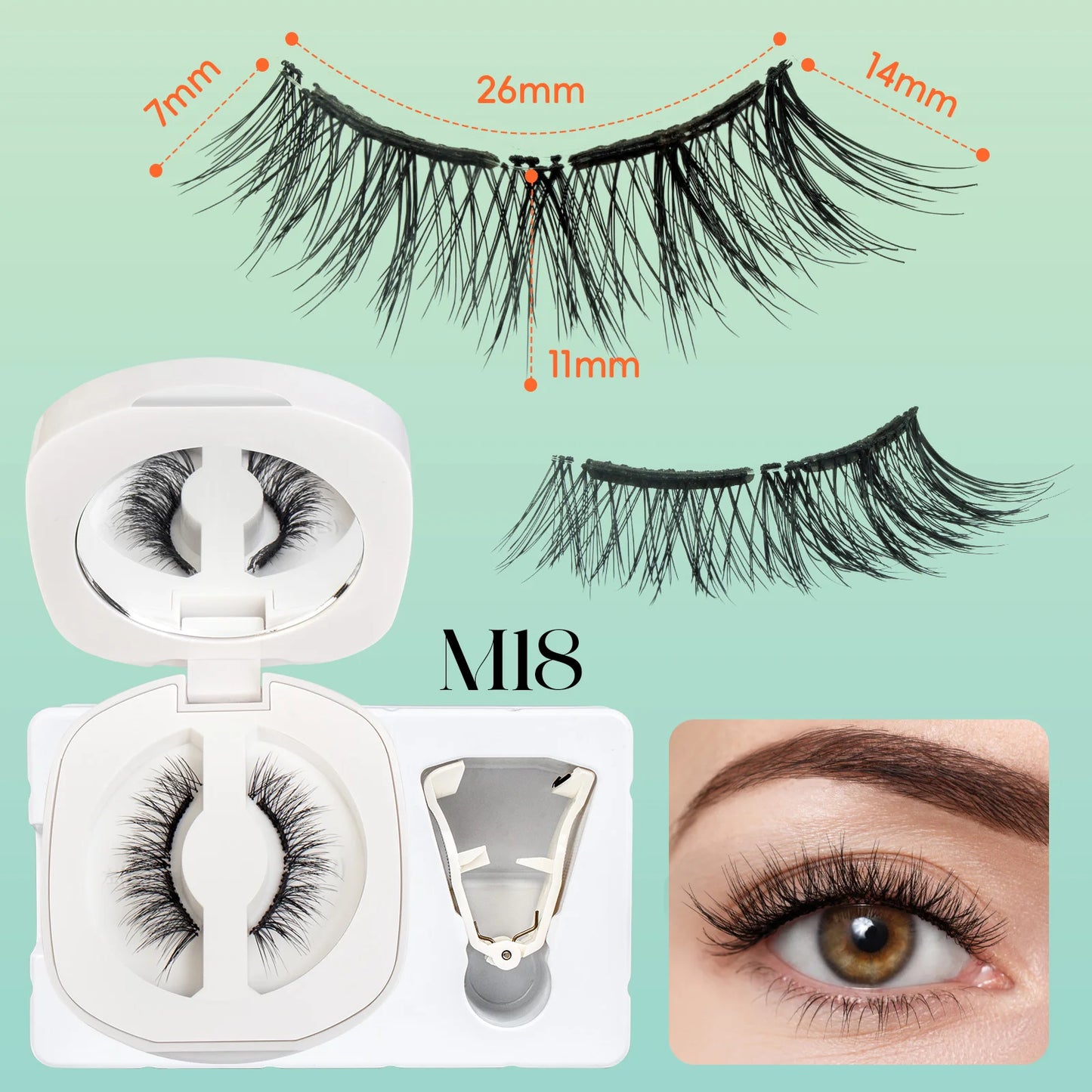 Magnetic No Glue Needed Reusable Eyelashes
