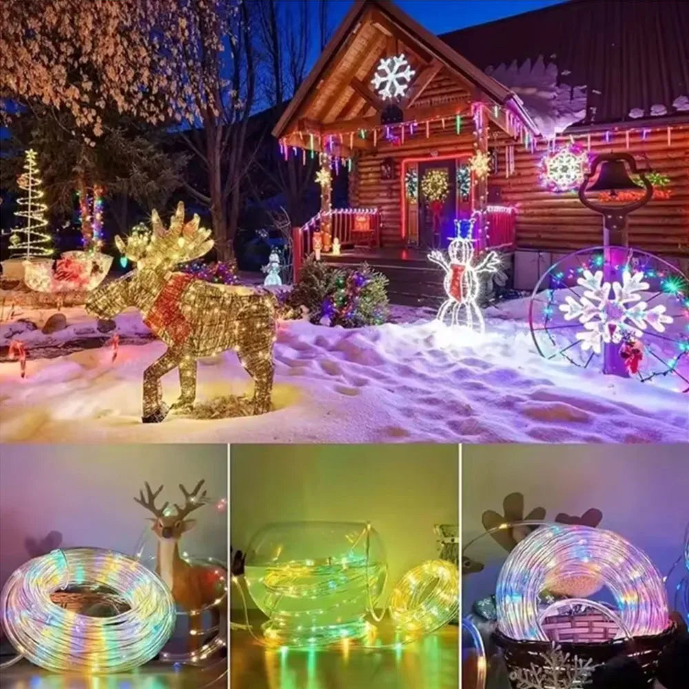 Solar Rope Outdoor Fairy String Lights
