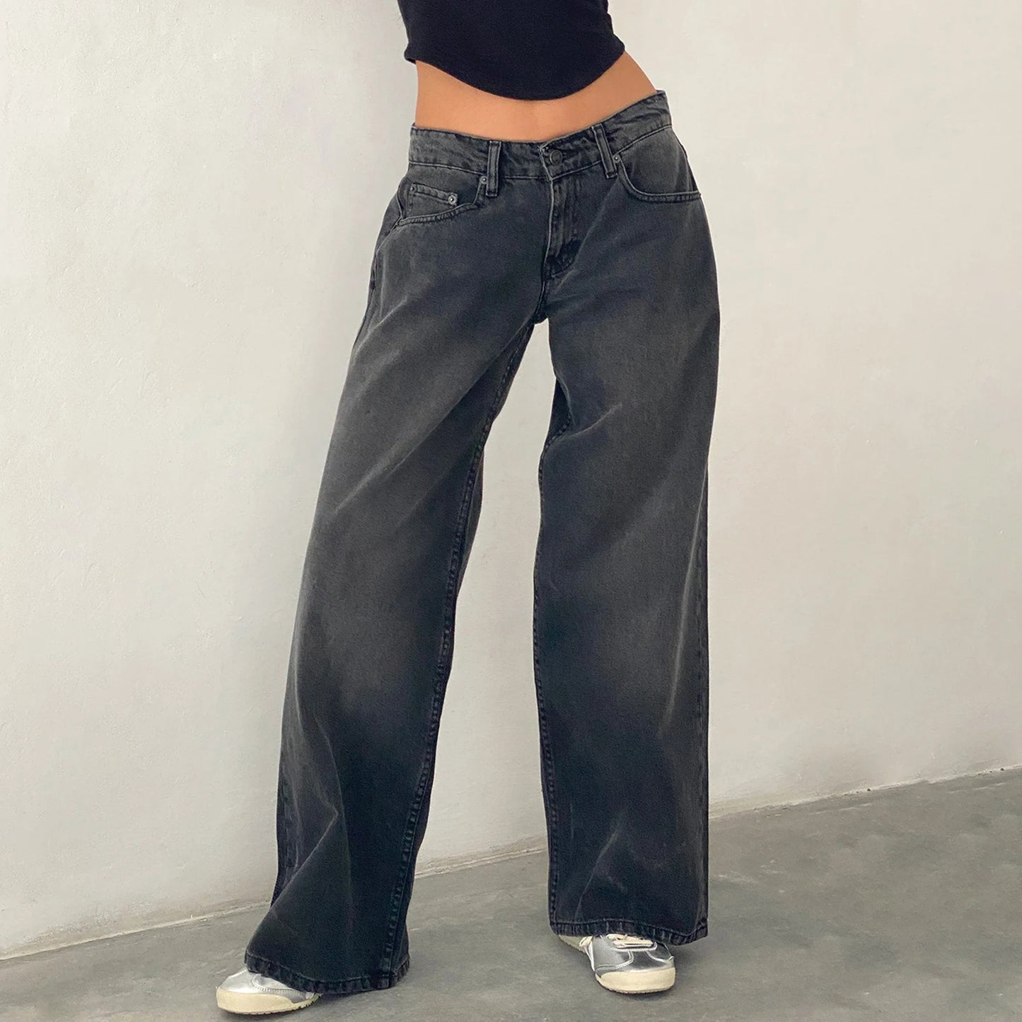 Baggy Trendy Denim Pants with Pocket
