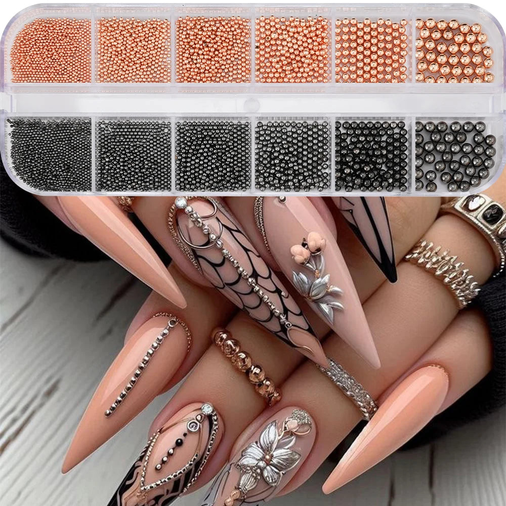 1 Box Half Round Flat back Nail Rhinestones