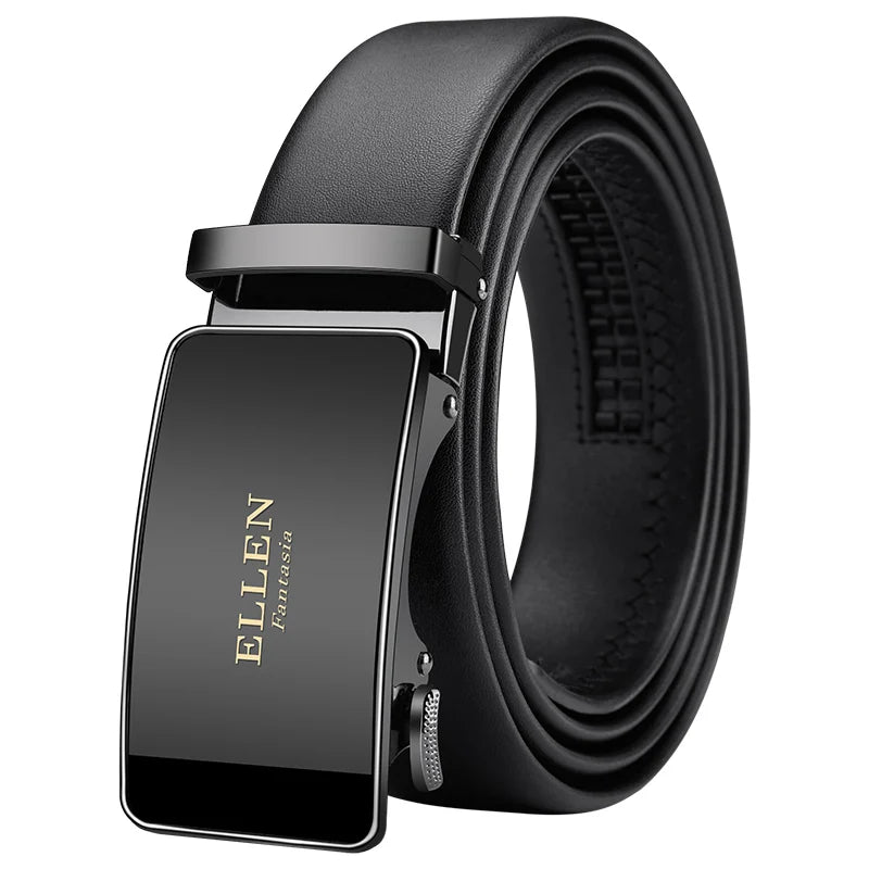 Men Genuine Leather Automatic Adjustable waistband belts
