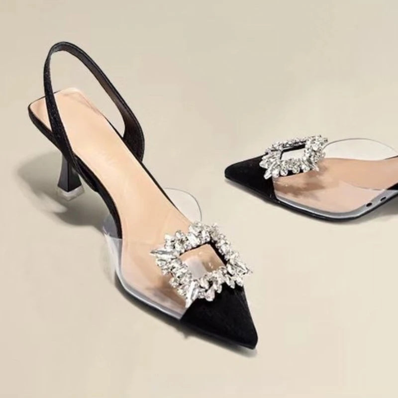 New Sexy Banquet Crystal Transparent High Heels