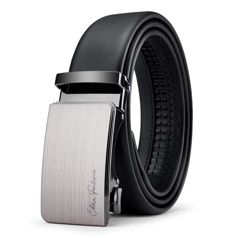 Men Genuine Leather Automatic Adjustable waistband belts