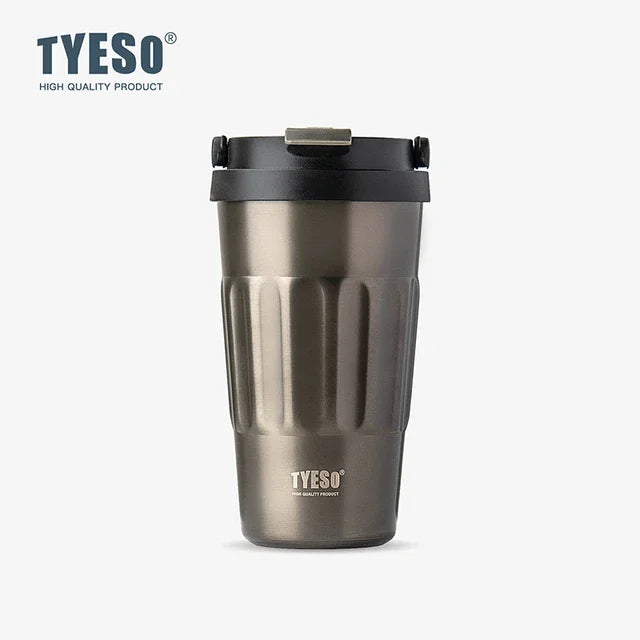 400/500ML Tyeso Vintage Coffee Mug Portable Steel Insulated Travel Cup Convenient Handheld 304 Stainless Thermos for On-the-Go