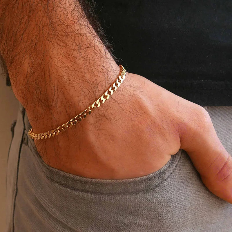 Curb Chain Bracelet for Men