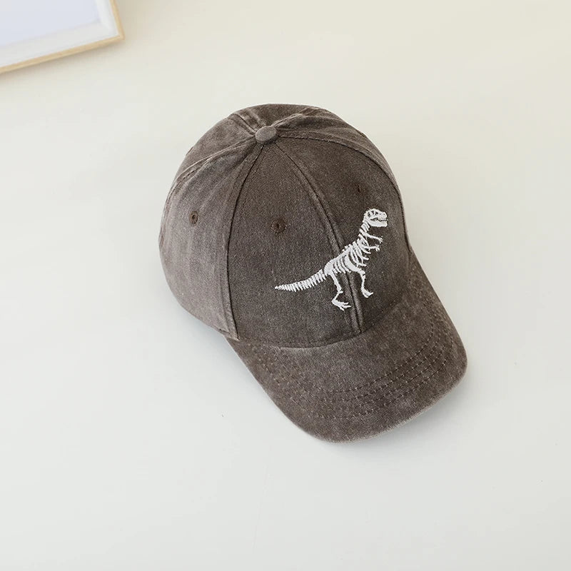 Sports Baseball Embroidered Dinosaur Kids Caps
