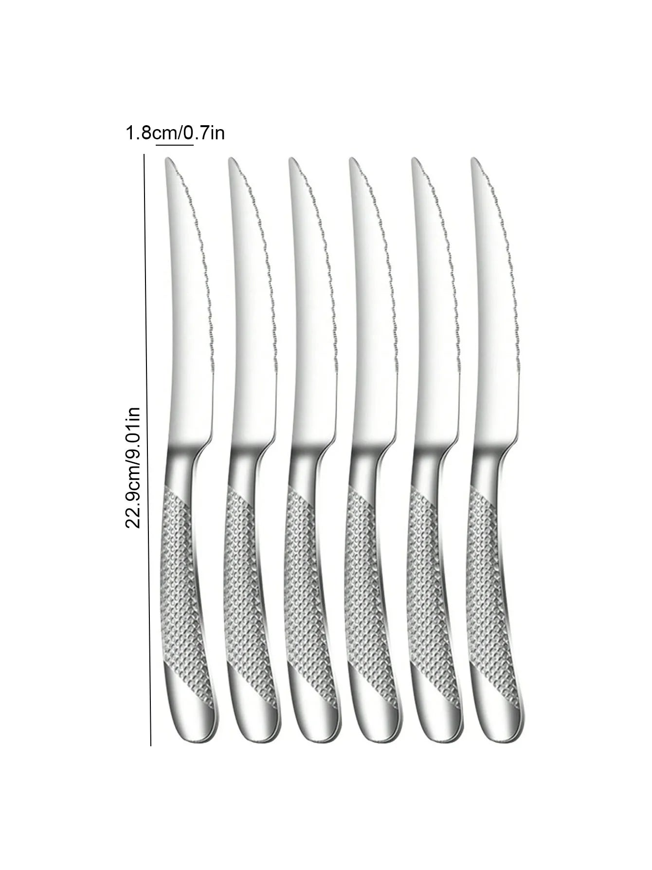 6pc/30pc Stainless steel silver high-end star diamond tableware set knife, fork and spoon dessert fork and spoon
