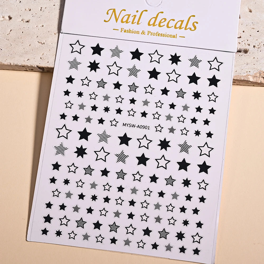 3D Star Nail Art Stickers