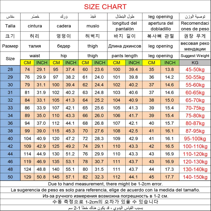 Plus Size elastic Denim Pants For Men