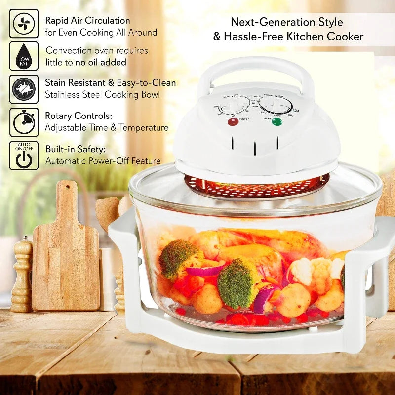 12L Oil-free Air Fryer Electric Fryers Visible Household Automatic Oven Deep Fryer Multifunctional Cooker French Fries Pan 220V