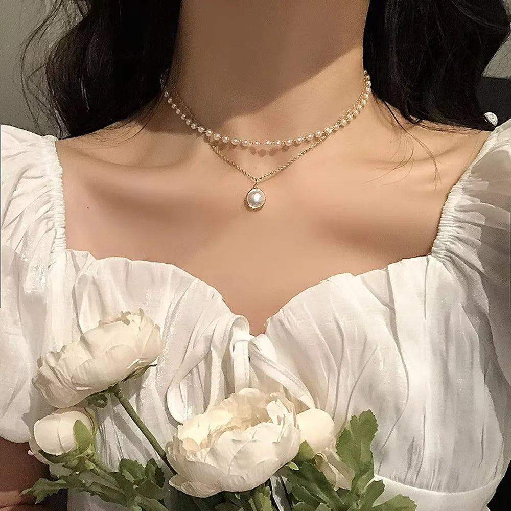Stylish Pearl Necklace Set