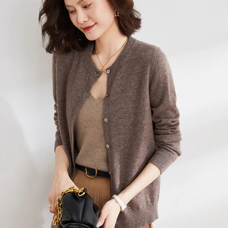Women Knitted Cashmere Cardigans Sweaters
