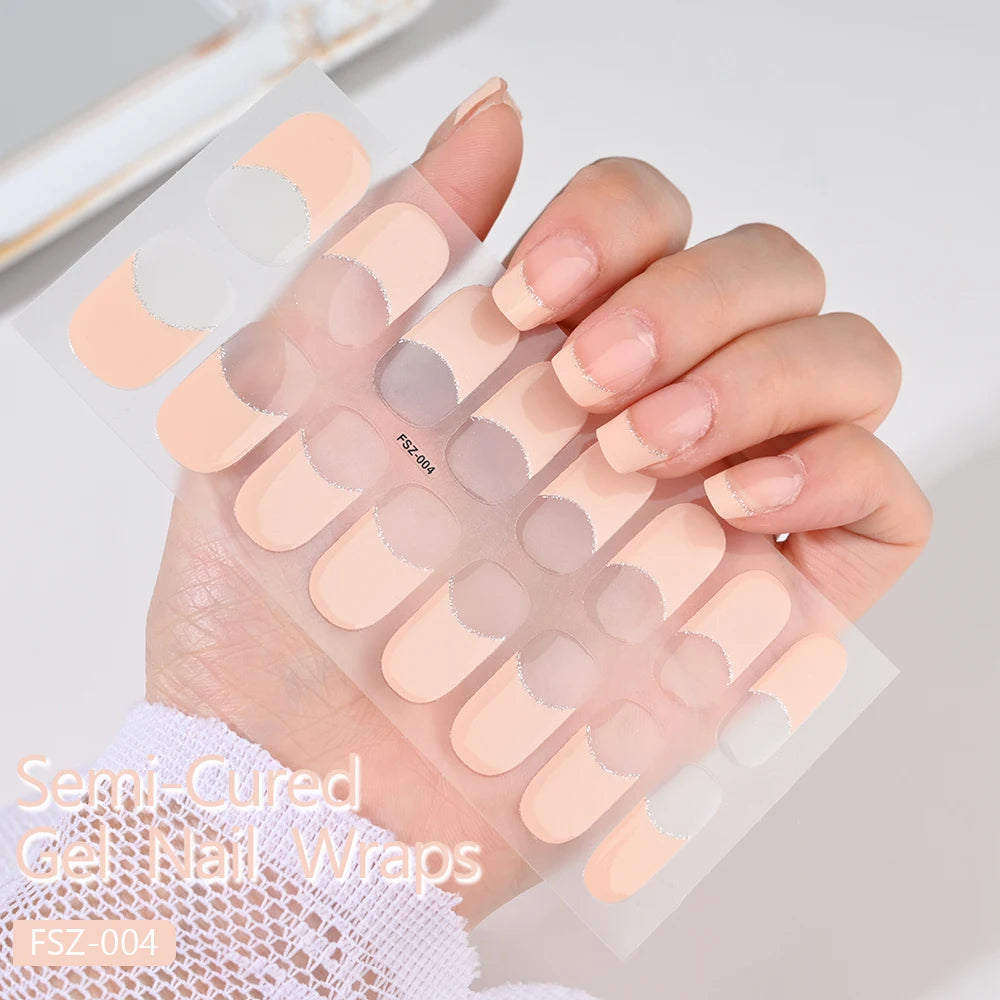 Transparent Semi Cured Gel Nail Strips