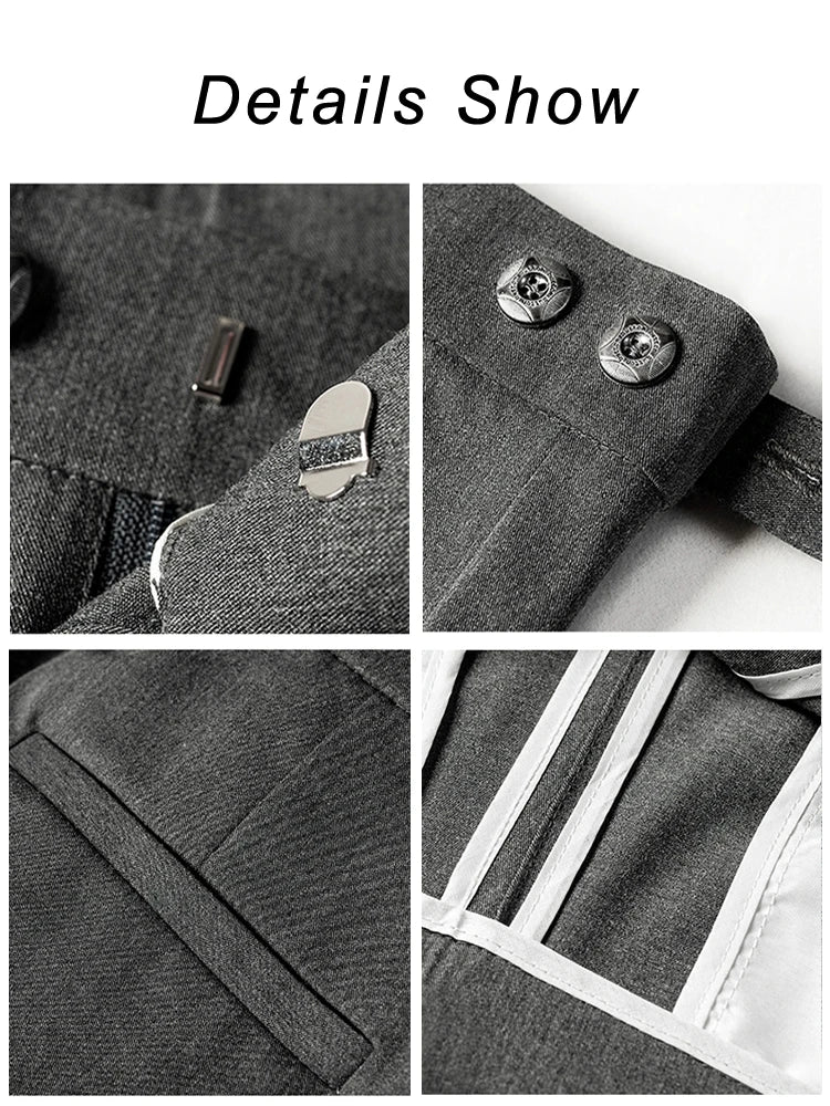 Summer Men casual Banding Waist Straight Trousers