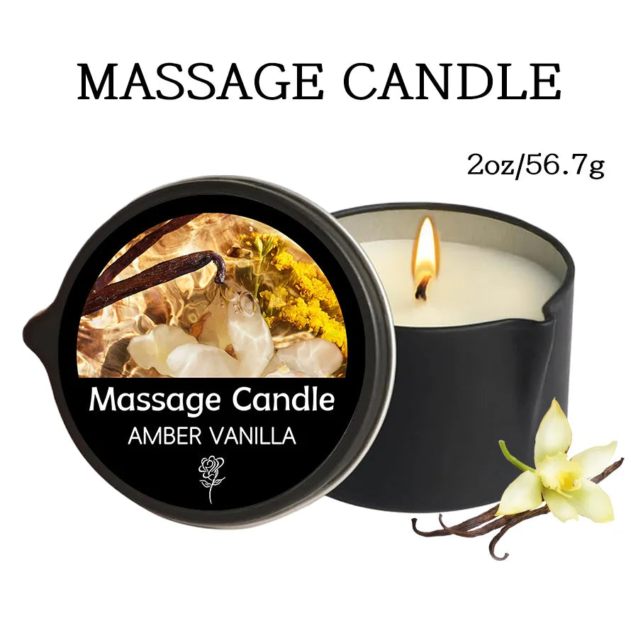 1PC Massage Oil Candles,luxury aromatherapy candles,for Stress Relief and SkinMoisturizing, SM Product Scented Candle Body Oil