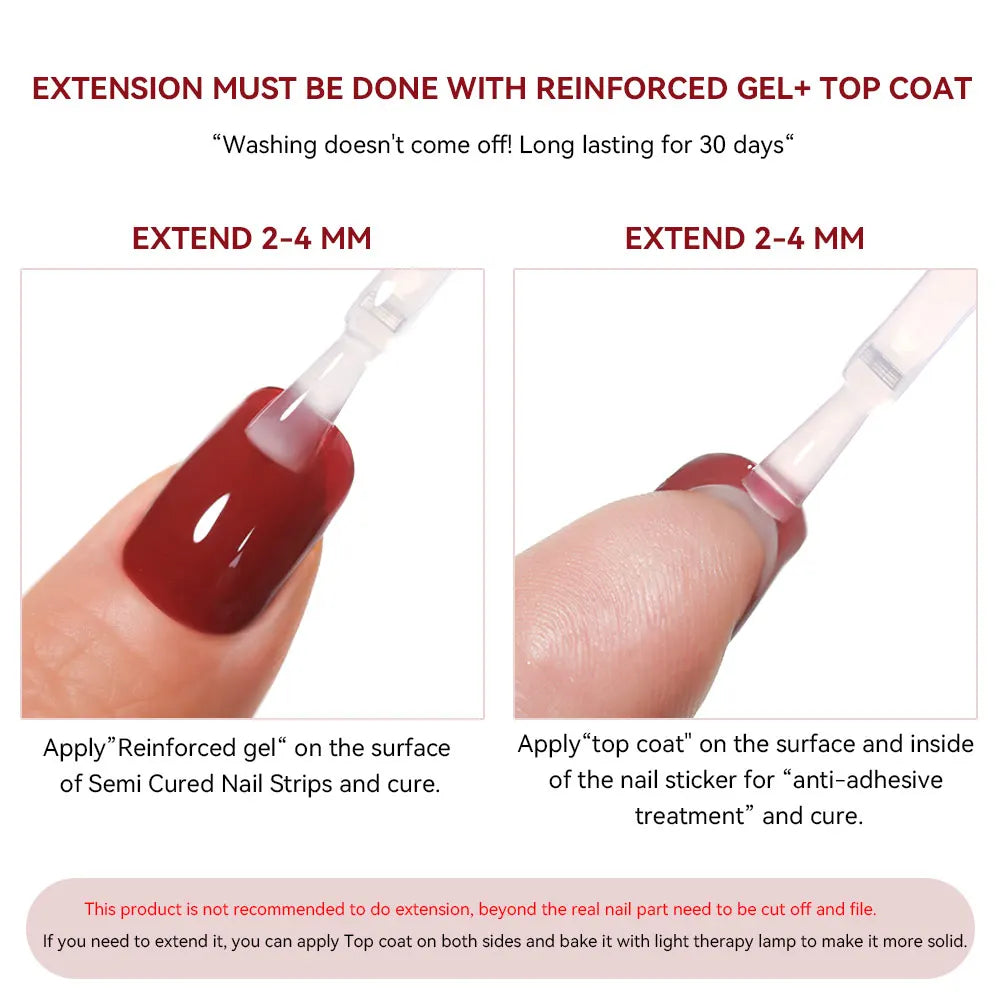 Semi Cured Gel Nail Sticker