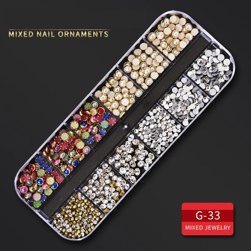 Nail art glitter rhinestone Crystal gems